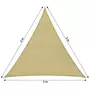 tectake Voile d'ombrage triangulaire, beige color_beige