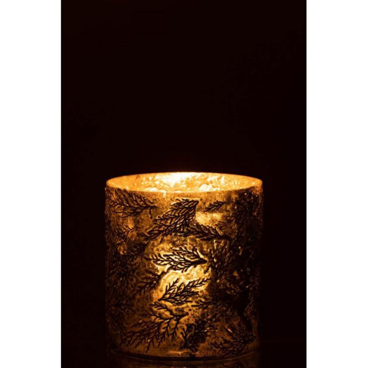 Paris Prix Photophore Cylindrique en Verre  Oxyde  16cm Cuivre