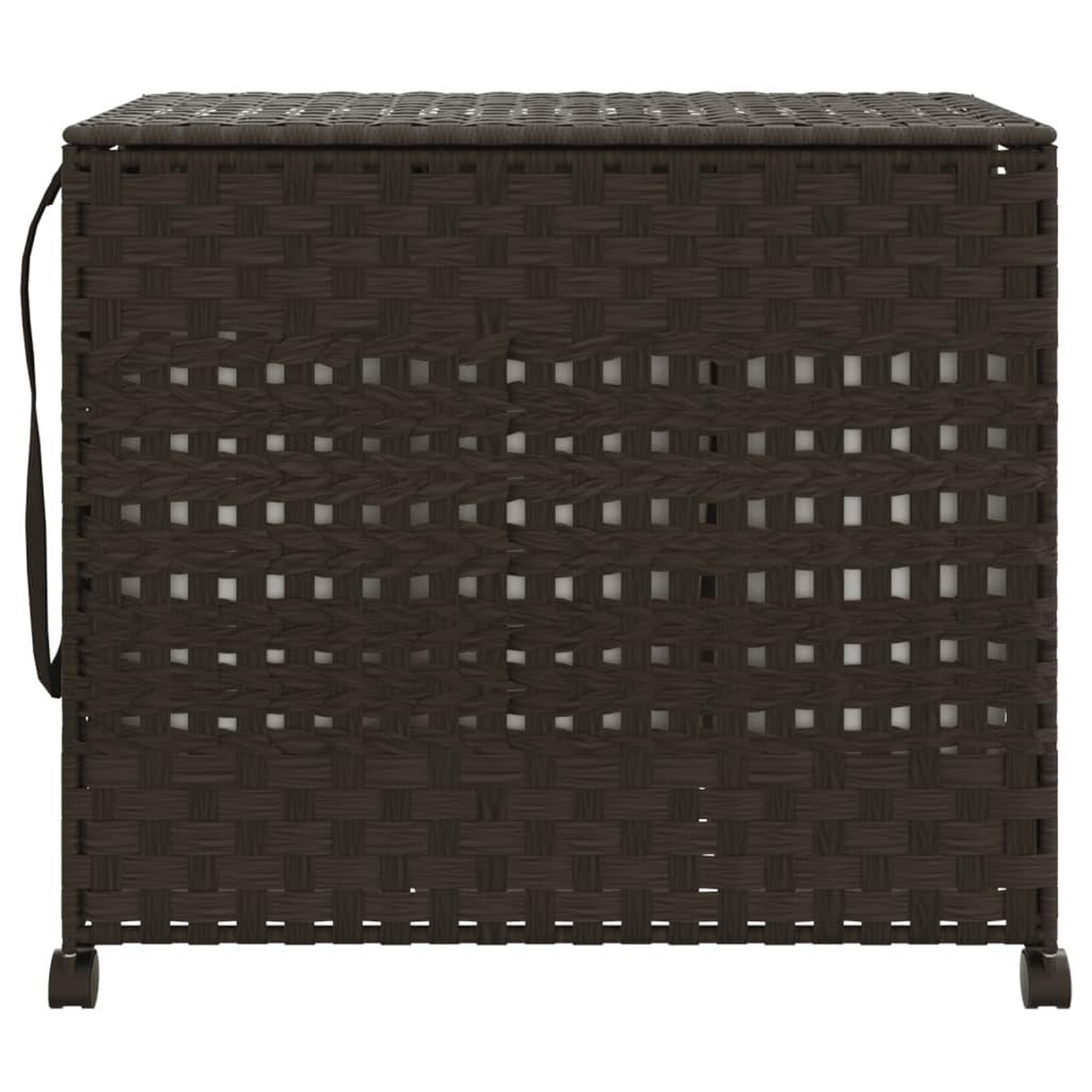 Voir la diapositive 3 : VIDAXL Panier a linge avec roulettes marron fonce 66x35x60 cm
