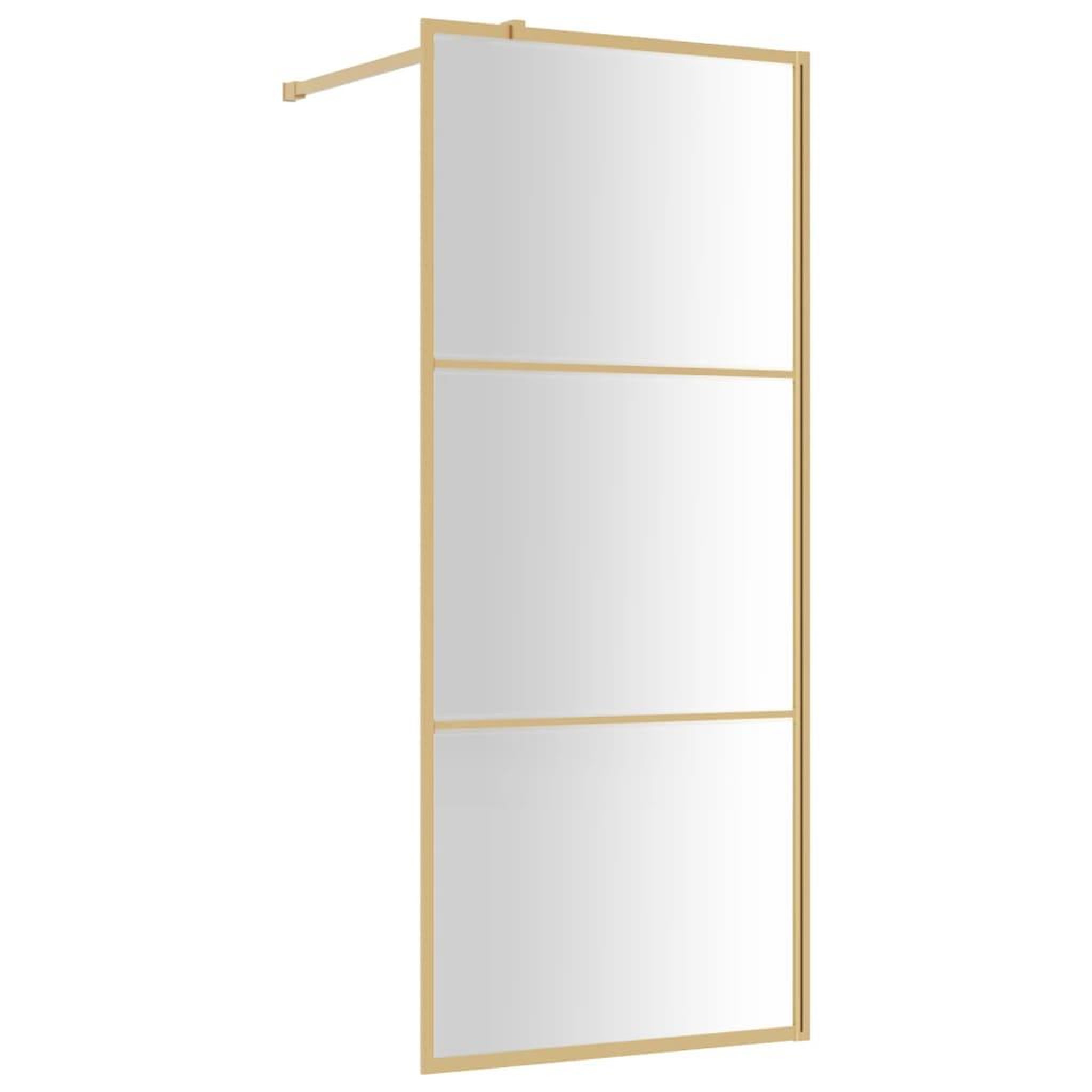 Voir la diapositive 2 : VIDAXL Paroi de douche avec verre ESG transparent dore 80x195 cm