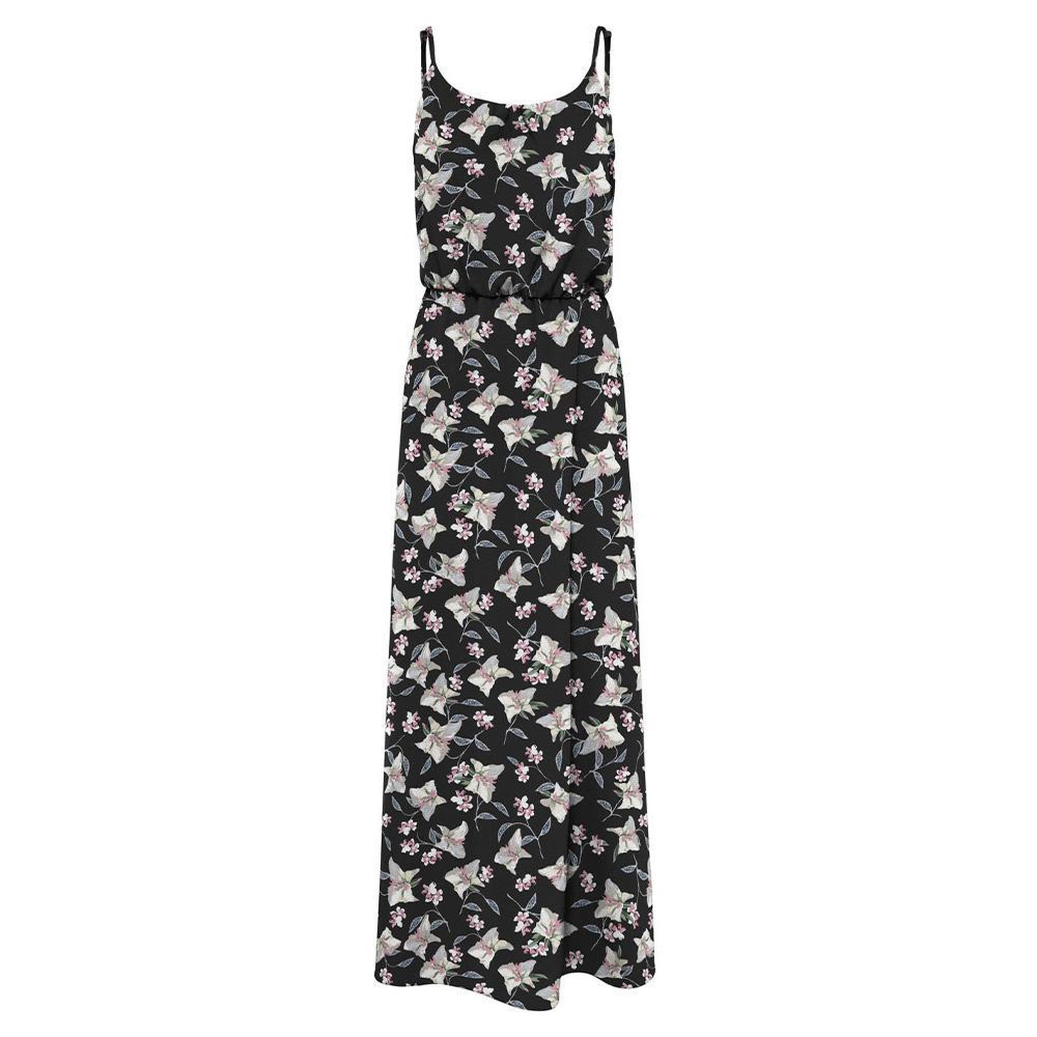 Voir la diapositive 1 : Only Robe Longue Noire/Rose à fleurs Femme Only Nova