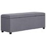 Voir la diapositive 4 : VIDAXL Banc avec compartiment de rangement 116 cm Gris clair Polyester