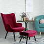 Voir la diapositive 6 : Paris Prix Fauteuil & Pouf Scandinave  Nomi  100cm Bordeaux