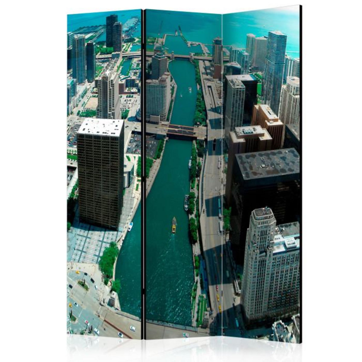 Paris Prix Paravent 3 Volets  Urban Architecture of Chicago  135x172cm