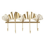 Paris Prix Patère Murale Design 5 Crochets  Leaves  49cm Or