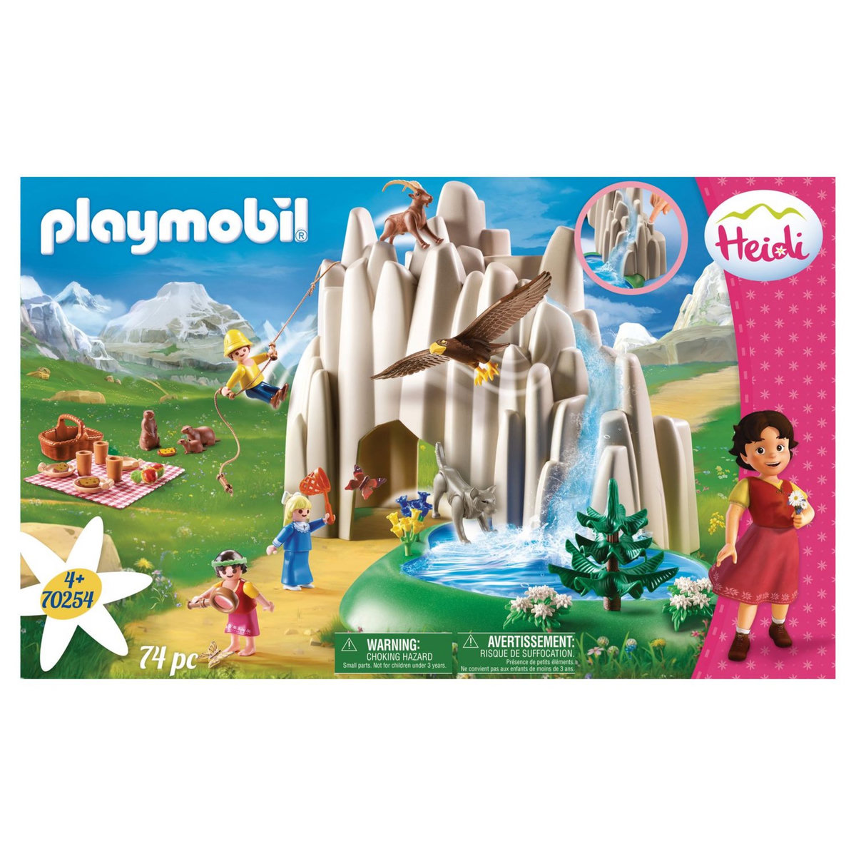PLAYMOBIL Heidi 70254 - Heidi, Peter et Clara au lac de cristal