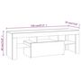 Voir la diapositive 6 : VIDAXL Meuble TV avec lumieres LED sonoma gris 120x35x40 cm
