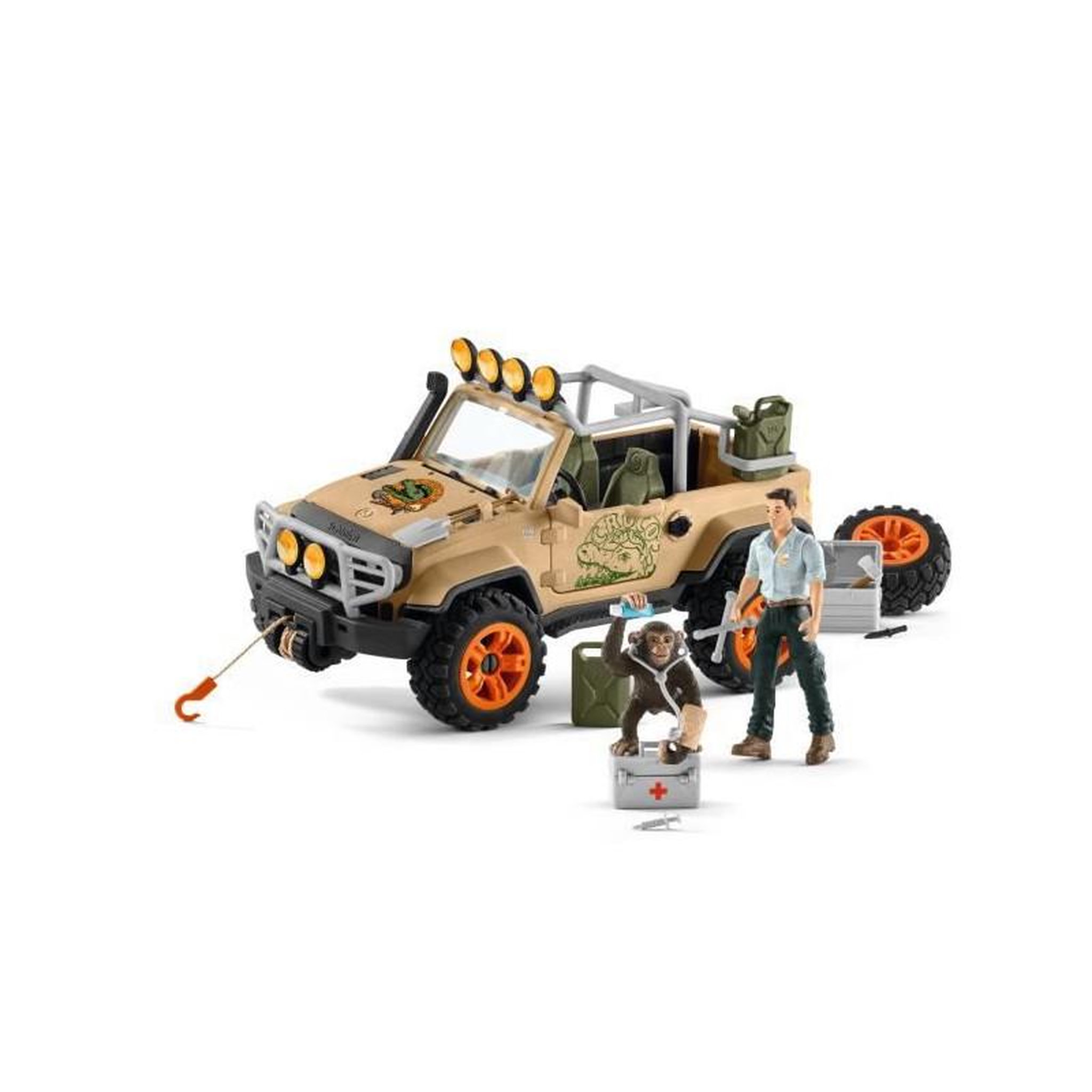 Voir la diapositive 1 : Schleich Schleich - Véhicule tout-terrain avec treuil - 42410