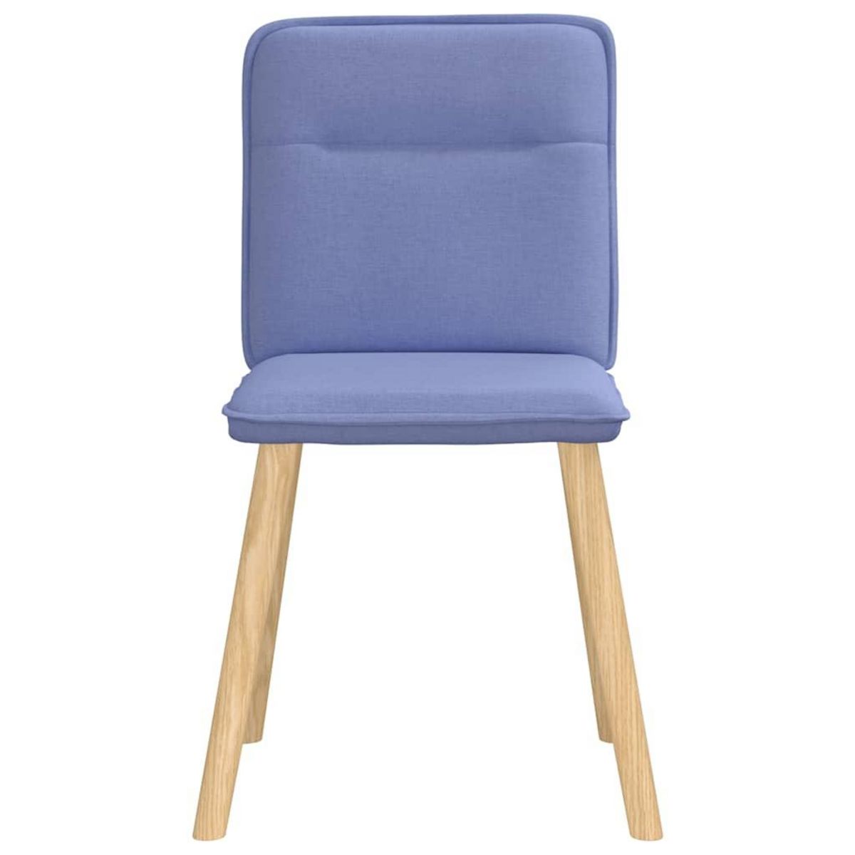 VIDAXL Chaises a manger lot de 4 bleu jean tissu