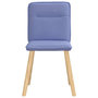 Voir la diapositive 4 : VIDAXL Chaises a manger lot de 4 bleu jean tissu