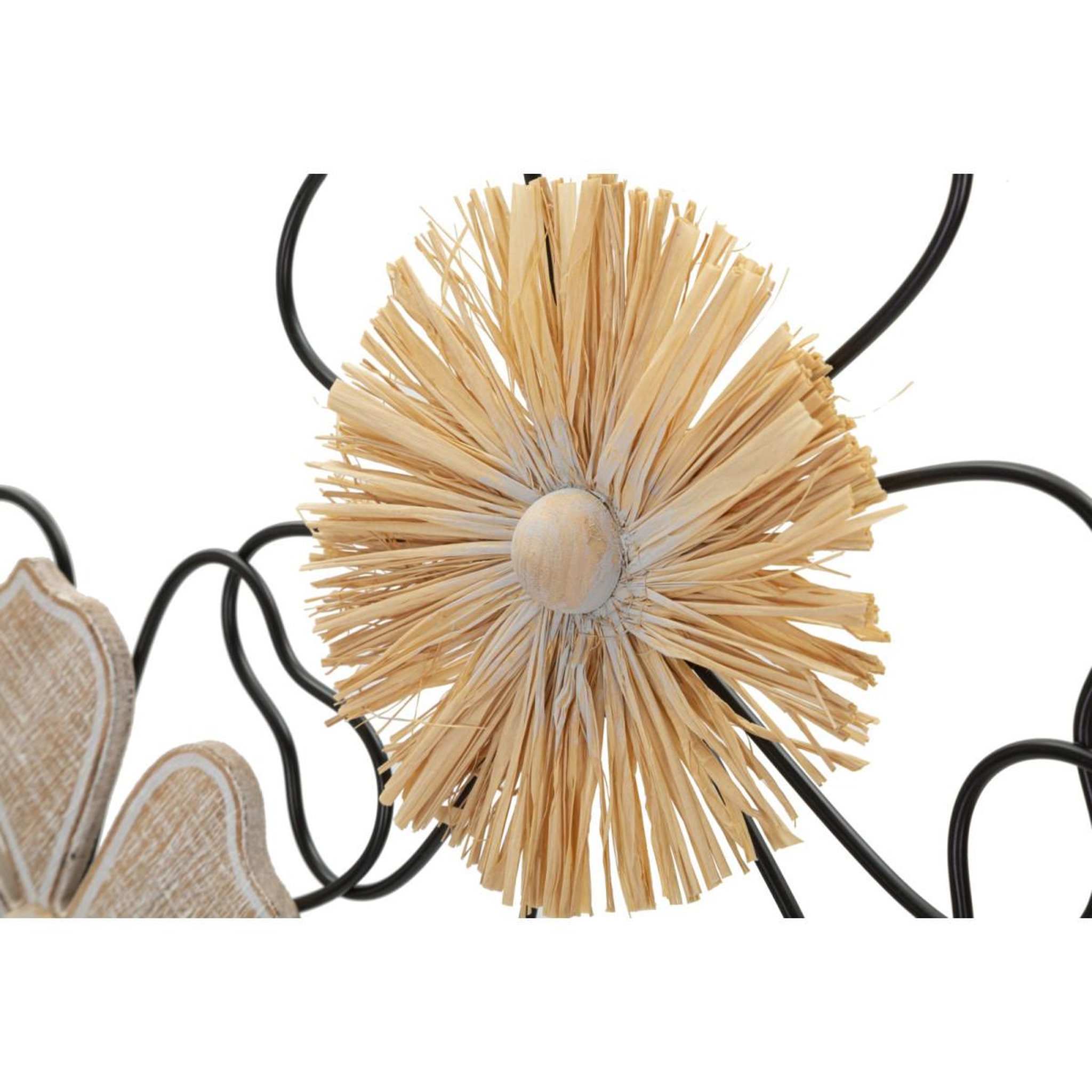 Voir la diapositive 4 : Paris Prix Décoration murale en métal  itis  75cm noir & naturel