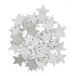 RICO DESIGN Confettis étoiles en bois argentés