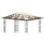 Voir la diapositive 4 : VIDAXL Tonnelle avec moustiquaire et lumieres LED 4x3x2,73 m Creme