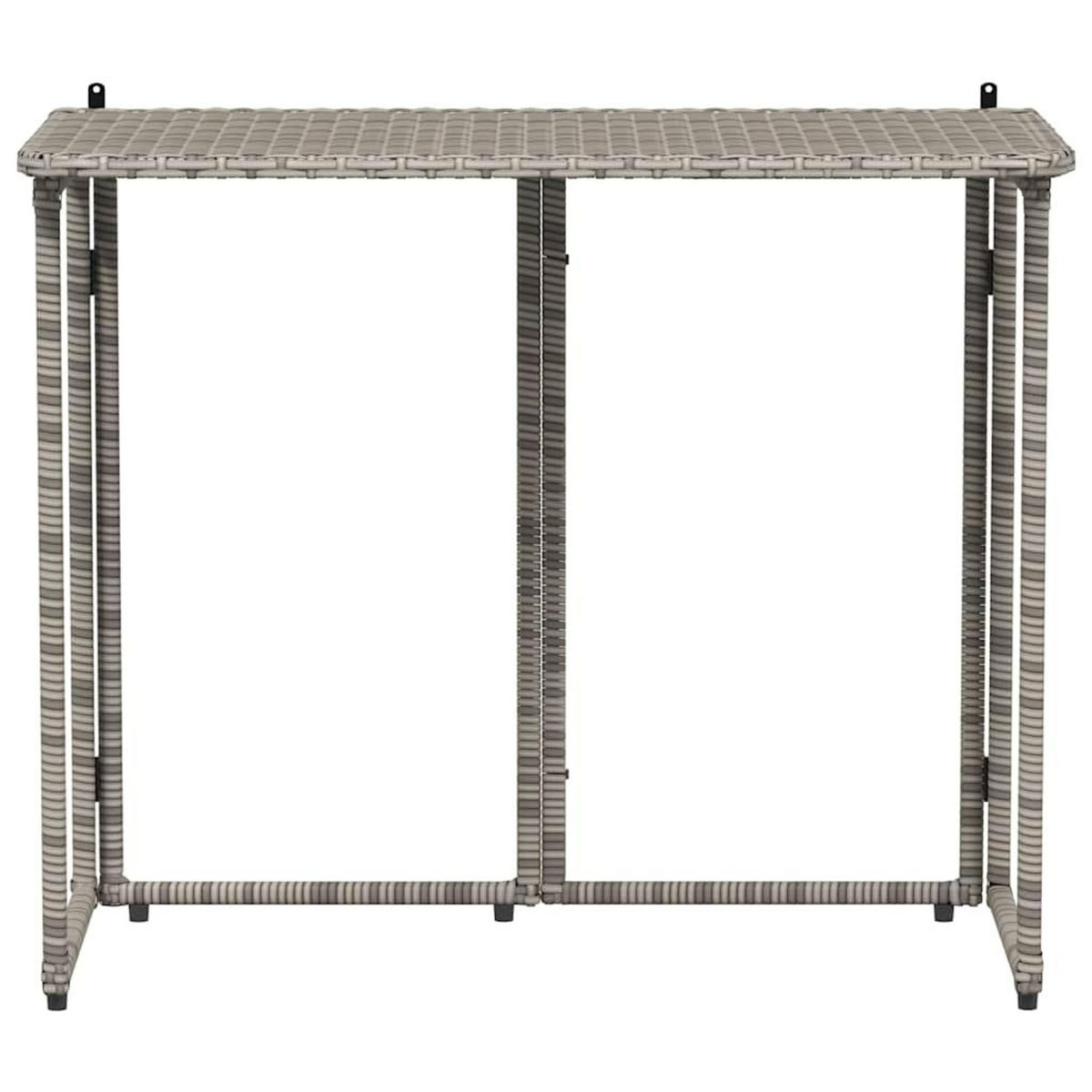 VIDAXL Table de jardin pliante gris 90 x 51 x 75 cm polyrotin