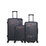 SWISS KOPPER SWISS KOPPER - LOT DE 4 - Valises grand format, weekend, cabine et vanity ZURICH. Coloris disponibles : Noir, Vert, Gris, Bleu, Rose, Beige