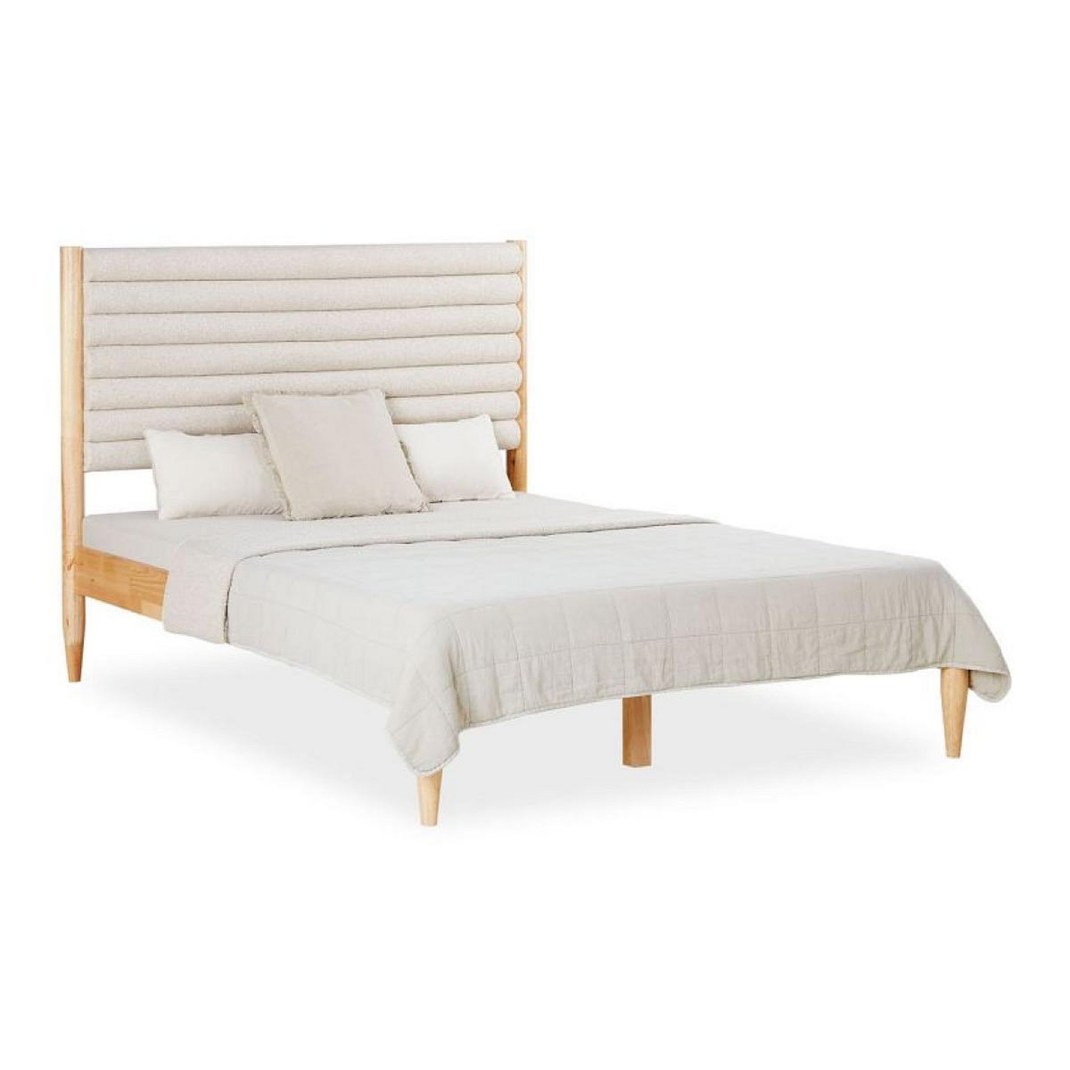 HomeStyle4U Lit 2 Places 140x200 cm avec Sommier à Lattes