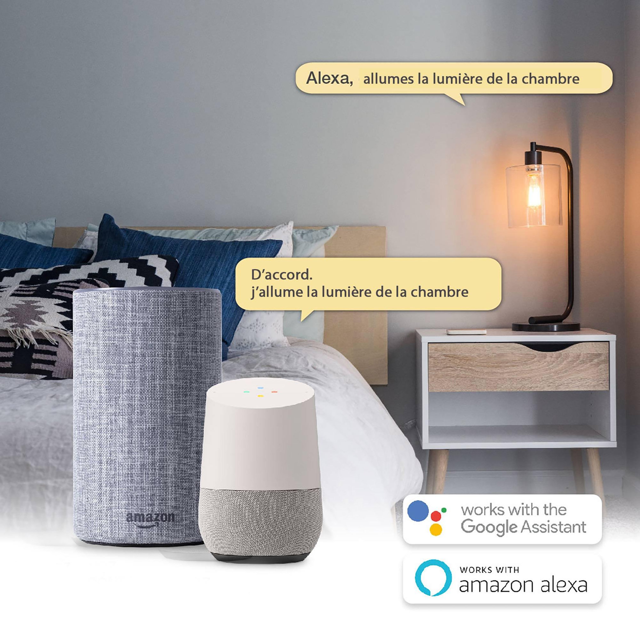 Voir la diapositive 2 : Gsc Ampoule LED 9w e27 - Wi-Fi + Bluetooth