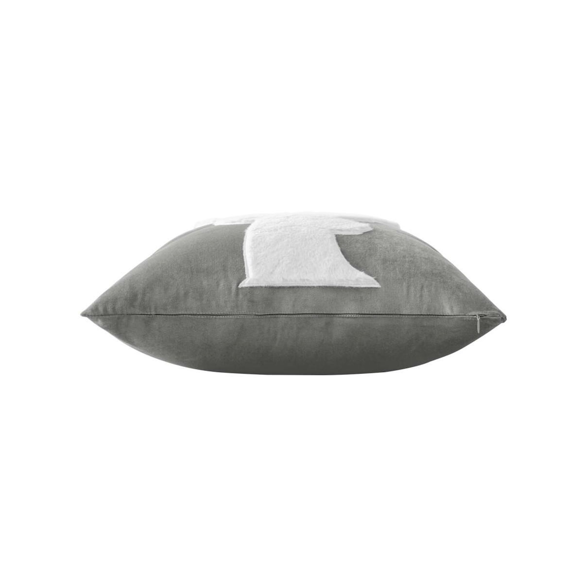 Paris Prix Coussin Déco en Velours  Cerf  45x45cm Anthracite