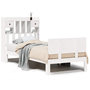 Voir la diapositive 2 : VIDAXL Lit bibliotheque sans matelas blanc 75x190cm bois de pin massif