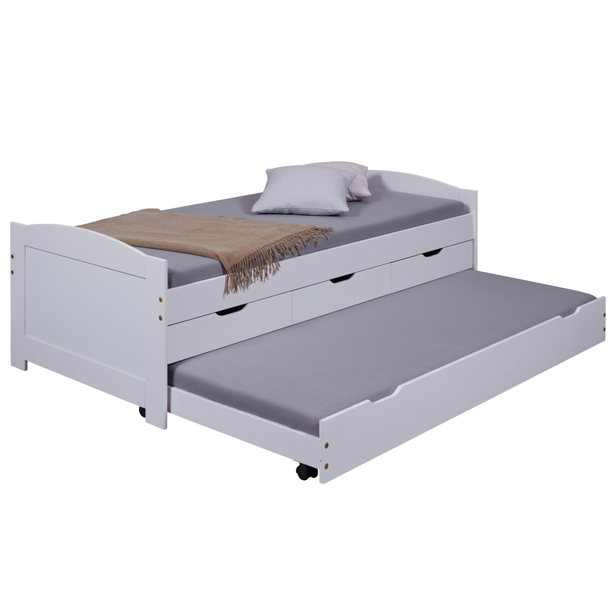 Lit gigogne 2 couchages 90x190 cm + 3 tiroirs ULLI