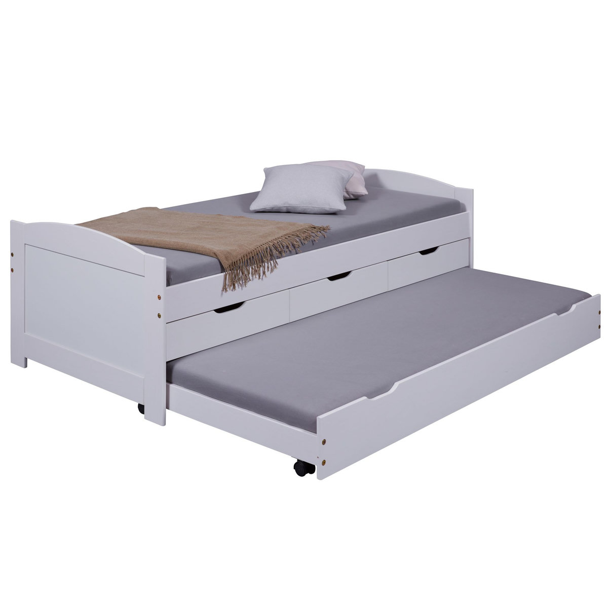 Lit gigogne 2 couchages 90x190 cm + 3 tiroirs ULLI