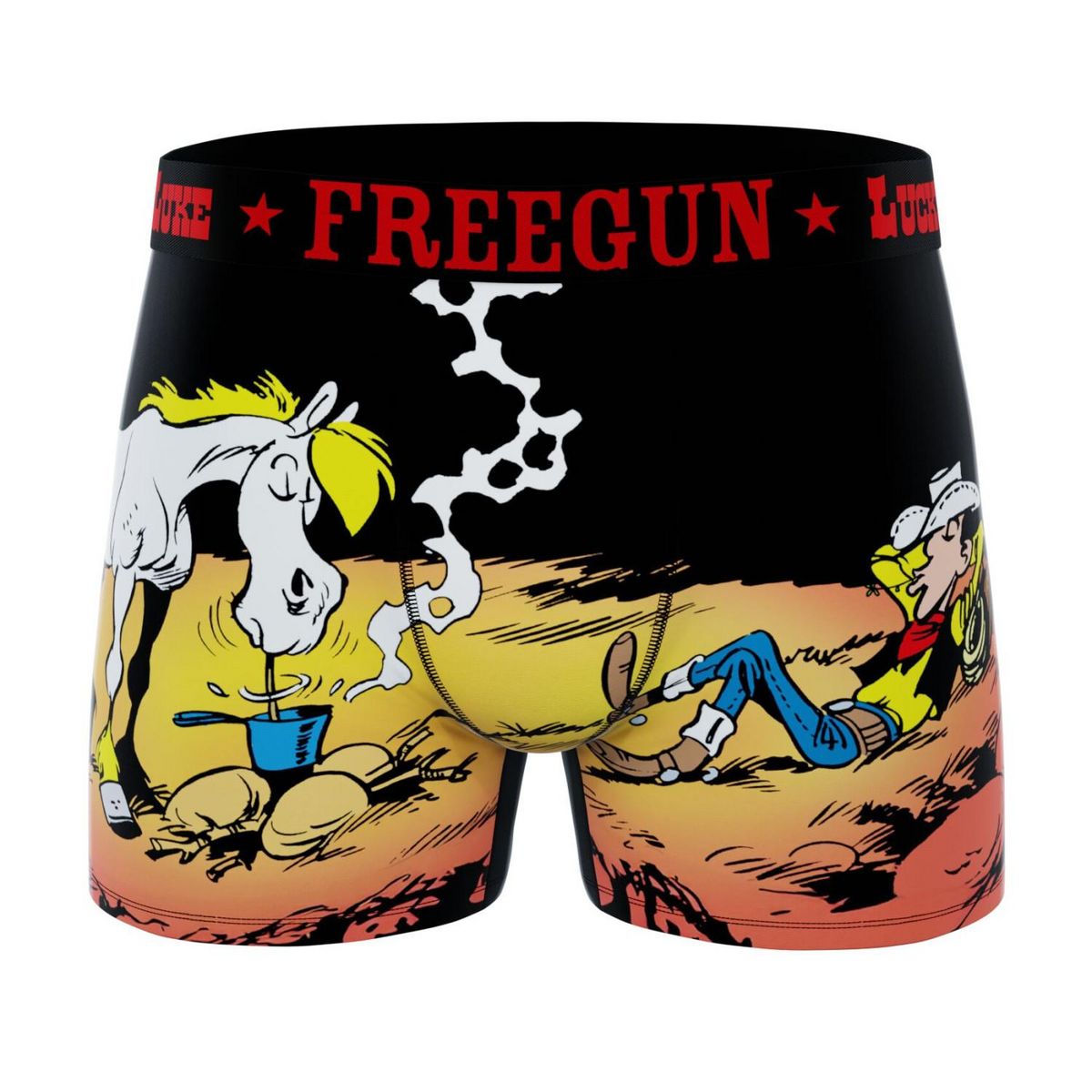 FREEGUN Lot de 4 boxers enfant Lucky Luke