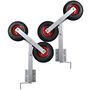 Voir la diapositive 4 : VIDAXL Set de 2 supports a double roue inclinable remorque a bateau