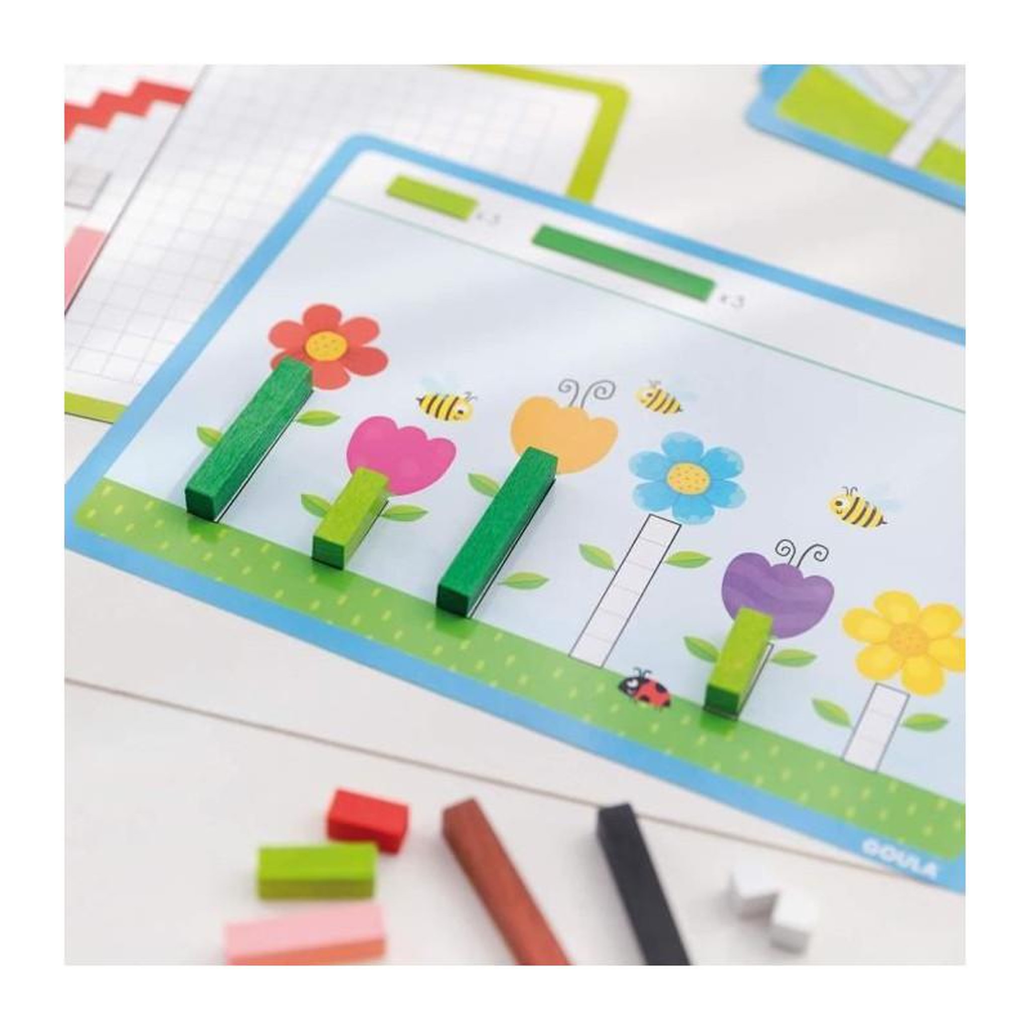 Voir la diapositive 4 : Goula Jeu éducatif - GOULA - Activités avec réglettes - Apprentissage des nombres et logique mathématique