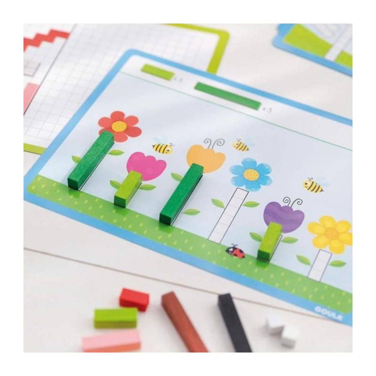 Goula Jeu éducatif - GOULA - Activités avec réglettes - Apprentissage des nombres et logique mathématique