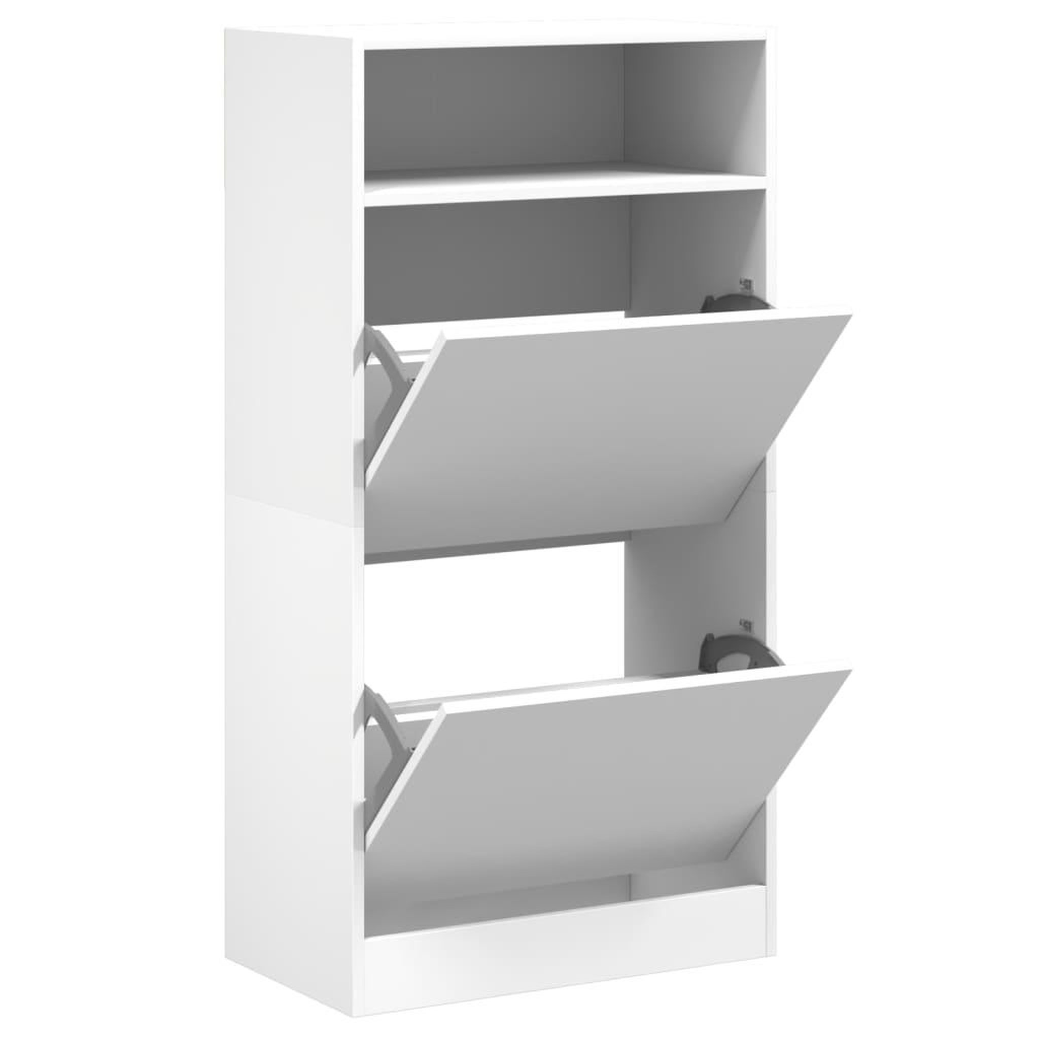 Voir la diapositive 2 : VIDAXL Armoire a chaussures blanc 60x34x116 cm bois d'ingenierie