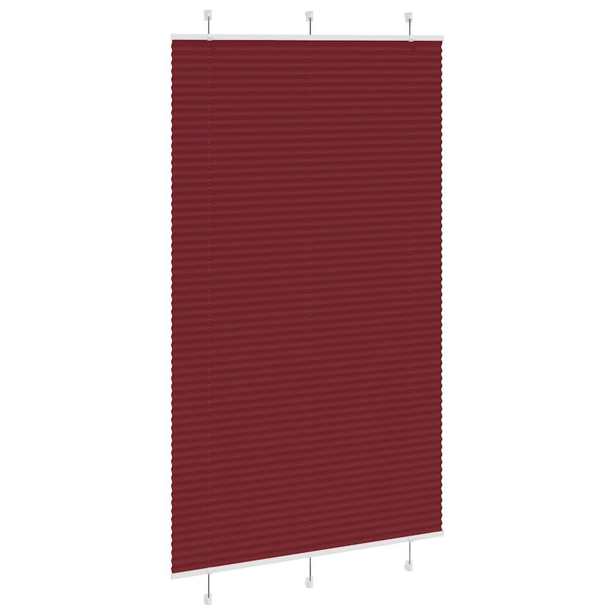 Voir la diapositive 3 : VIDAXL Store plisse rouge bordeaux 115x200 cm largeur du tissu 114,4cm