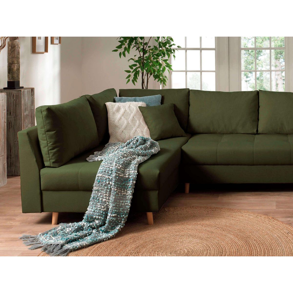 LISA DESIGN Rune - canapé panoramique - 7 places - style scandinave - gauche