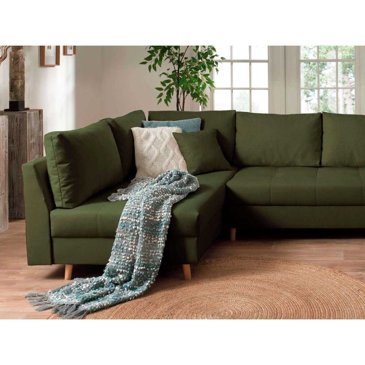 LISA DESIGN Rune - canapé panoramique - 7 places - style scandinave - gauche