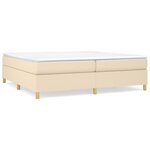 VIDAXL Cadre de lit sans matelas creme 200x200 cm tissu