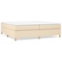 Voir la diapositive 1 : VIDAXL Cadre de lit sans matelas creme 200x200 cm tissu