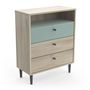 Voir la diapositive 5 : Commode 3 tiroirs 1 niche style industriel L60cm SMART