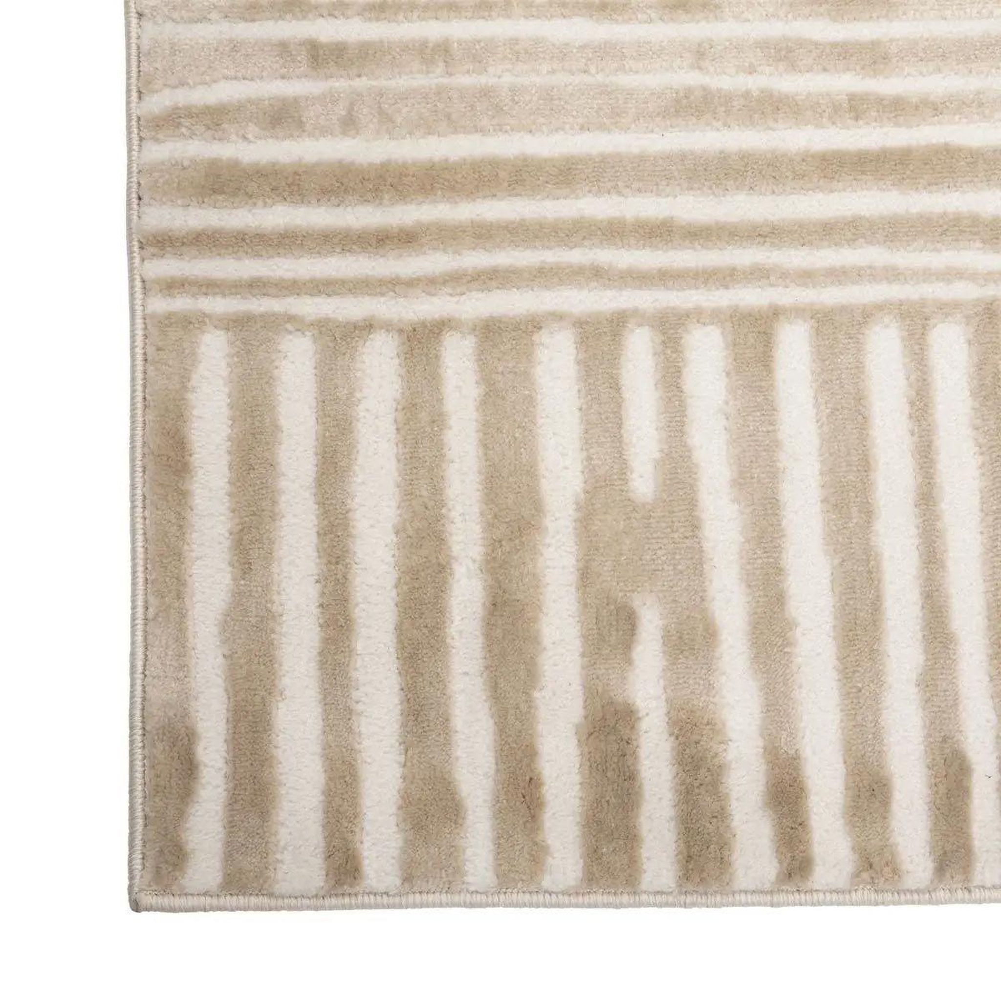 Voir la diapositive 2 : ATMOSPHERA Tapis relief déco  jana  120x170cm ivoire