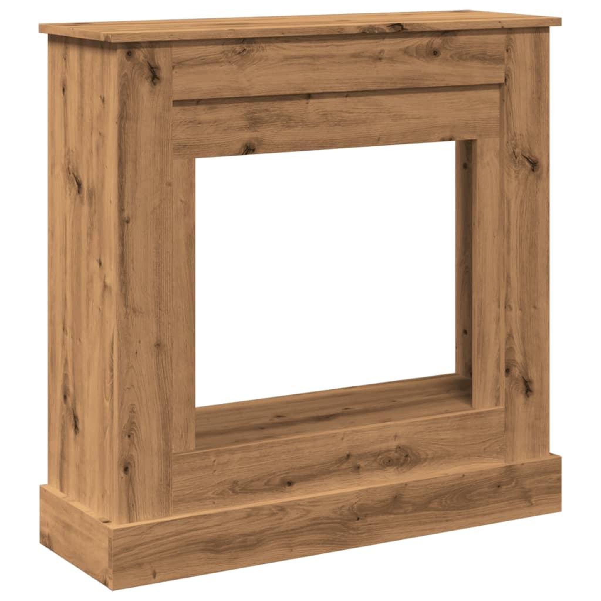 Voir la diapositive 2 : VIDAXL Cadre de cheminee chene artisanal 90x30x90 cm bois ingenierie