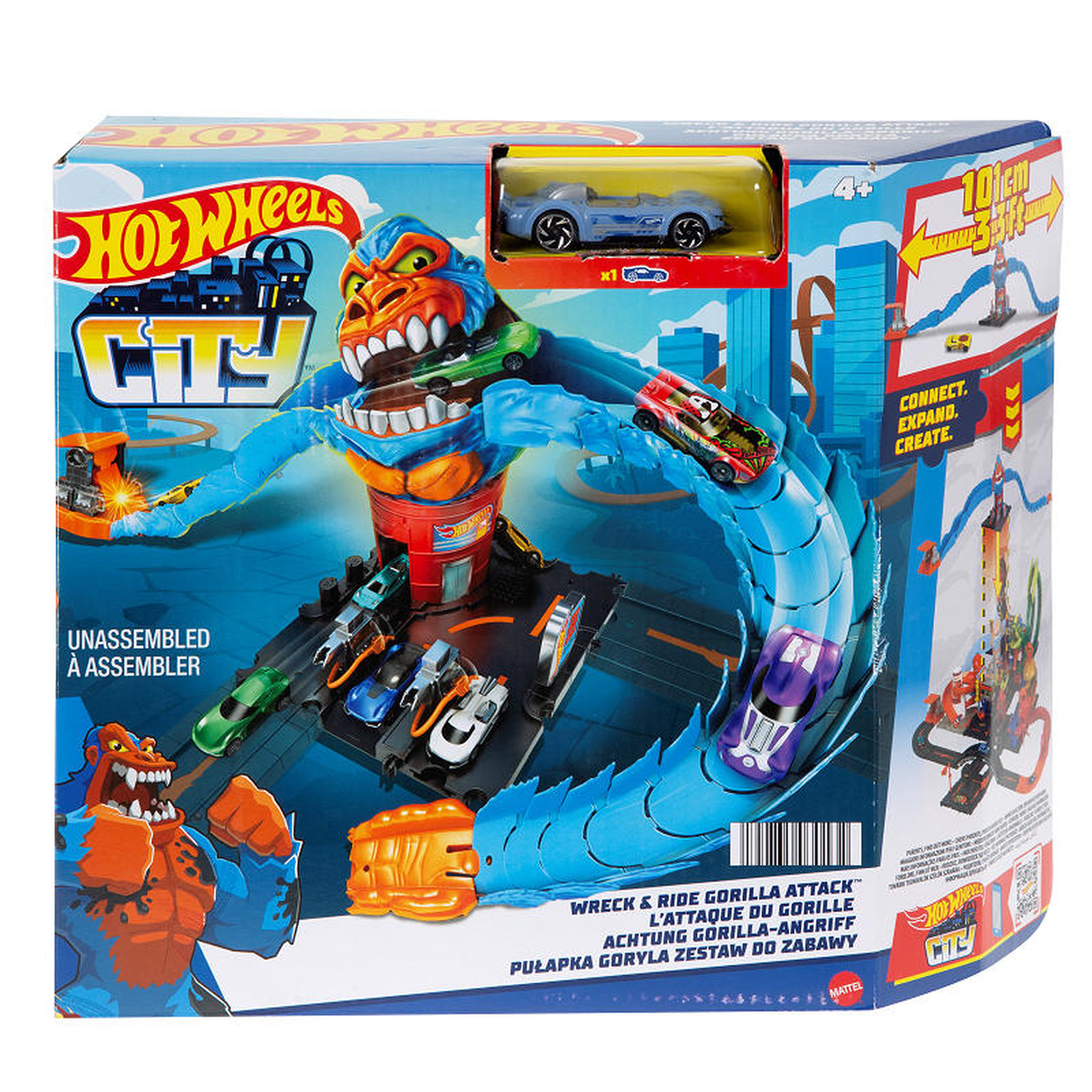 MATTEL Coffret Hot Wheels Piste Némésis L'Attaque du Gorille