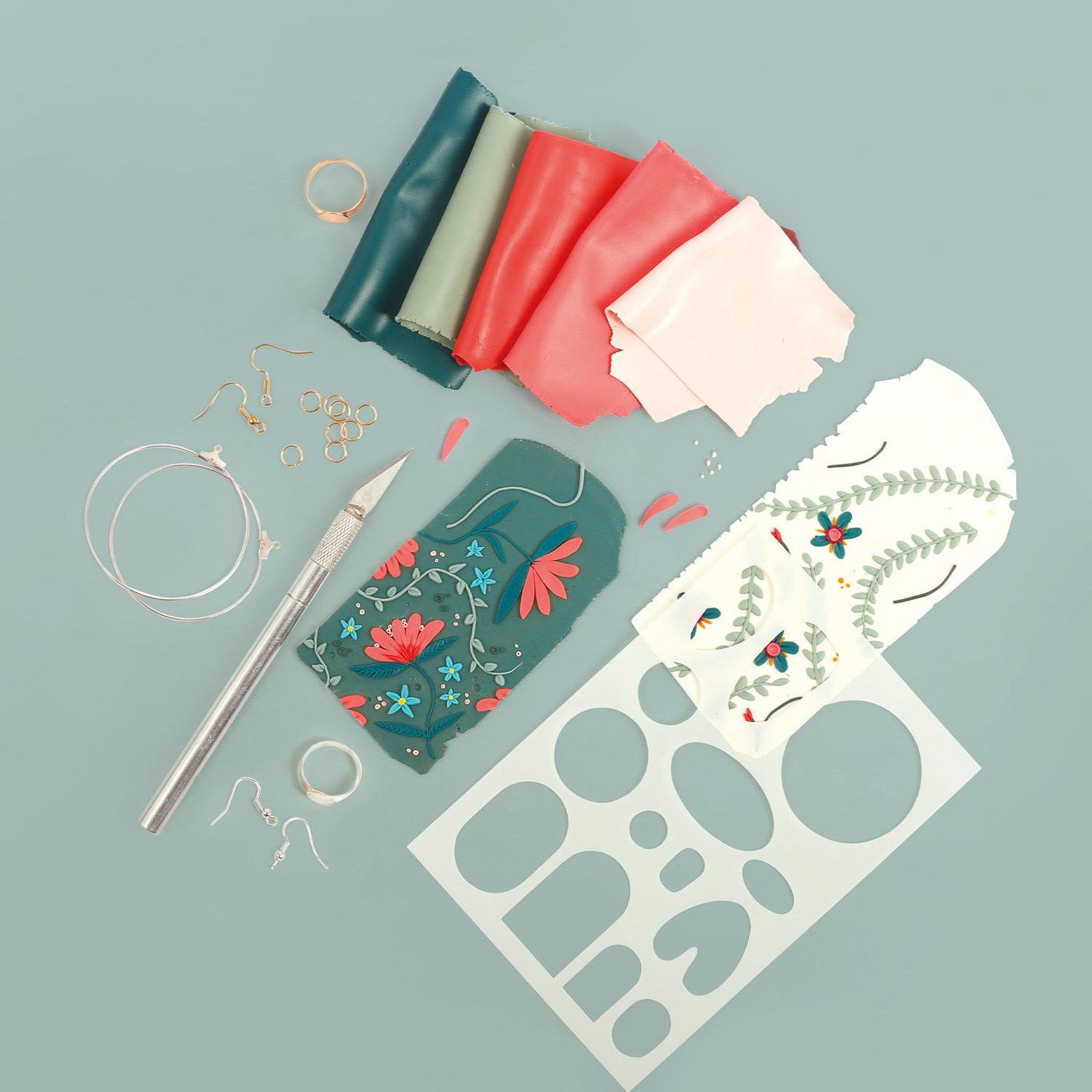 Voir la diapositive 2 : Staedtler Coffret bijoux en pâte polymère - technique du Slab