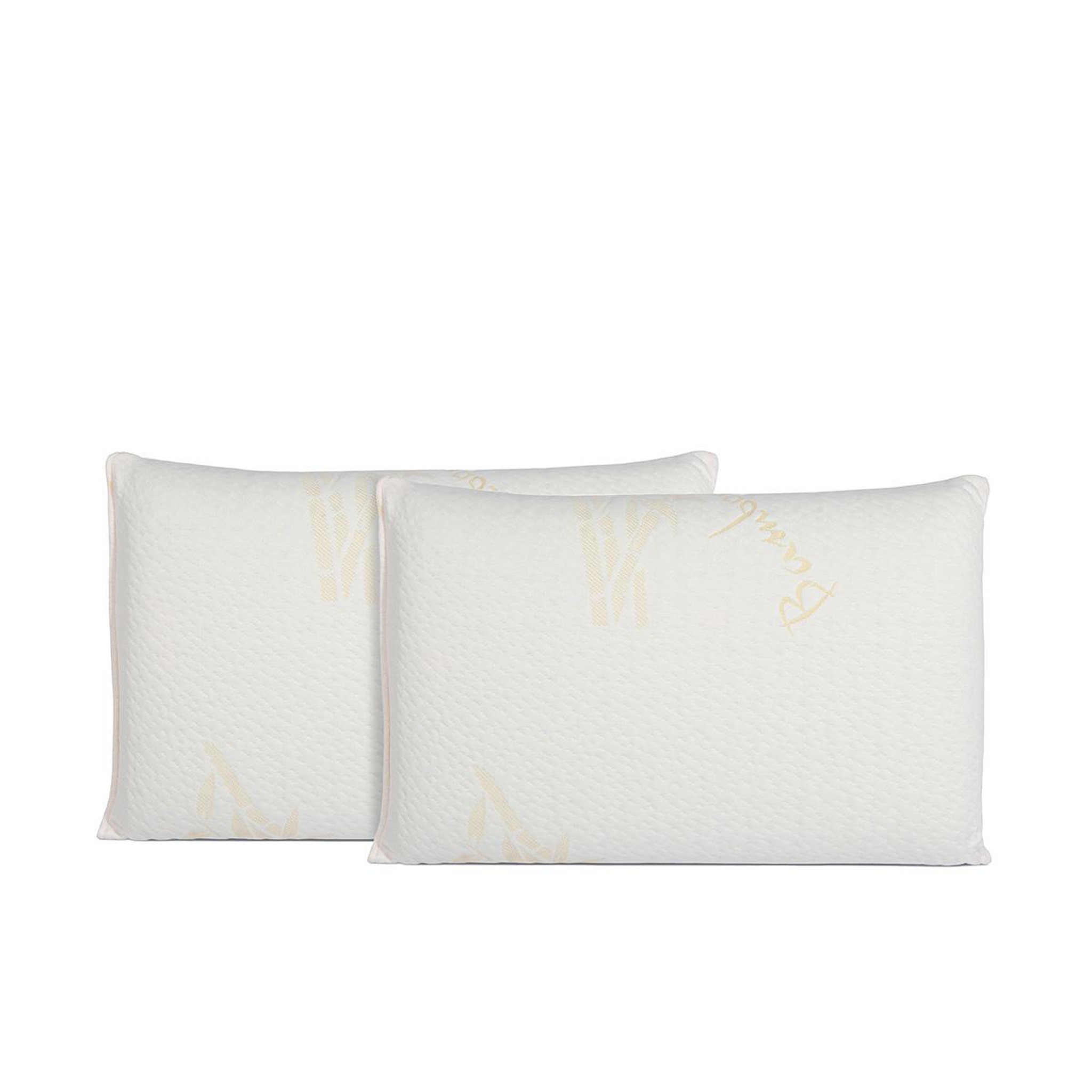 Voir la diapositive 1 : OLYMPE LITERIE Olympe literie | lot de 2 oreillers bamboo | mousse avec mémoire de forme