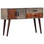 Voir la diapositive 1 : VIDAXL Table console Gris 120x35x75 cm Bois de manguier massif brut
