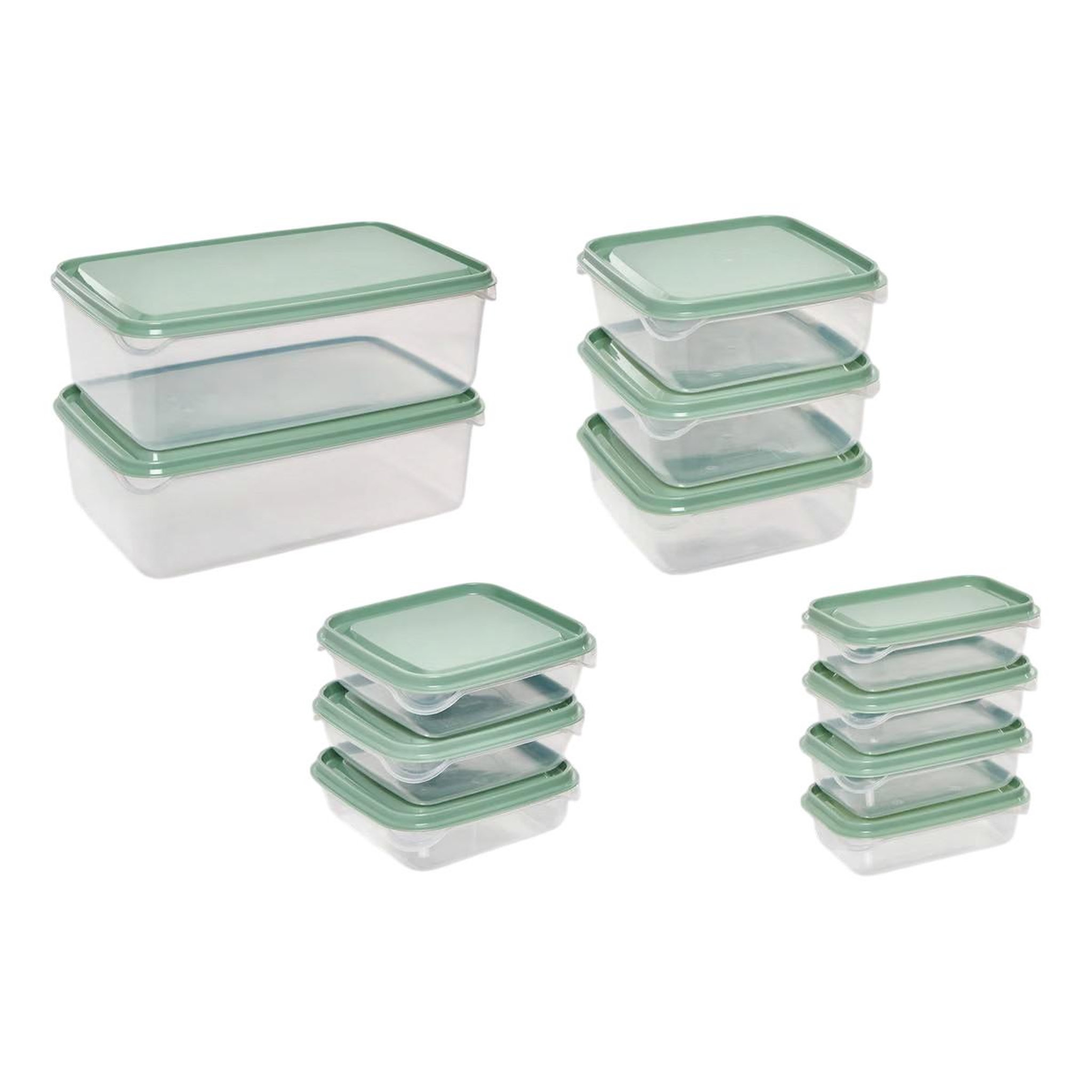FIVE Lot de 12 boîtes de conservation  essentiels  24cm transparent