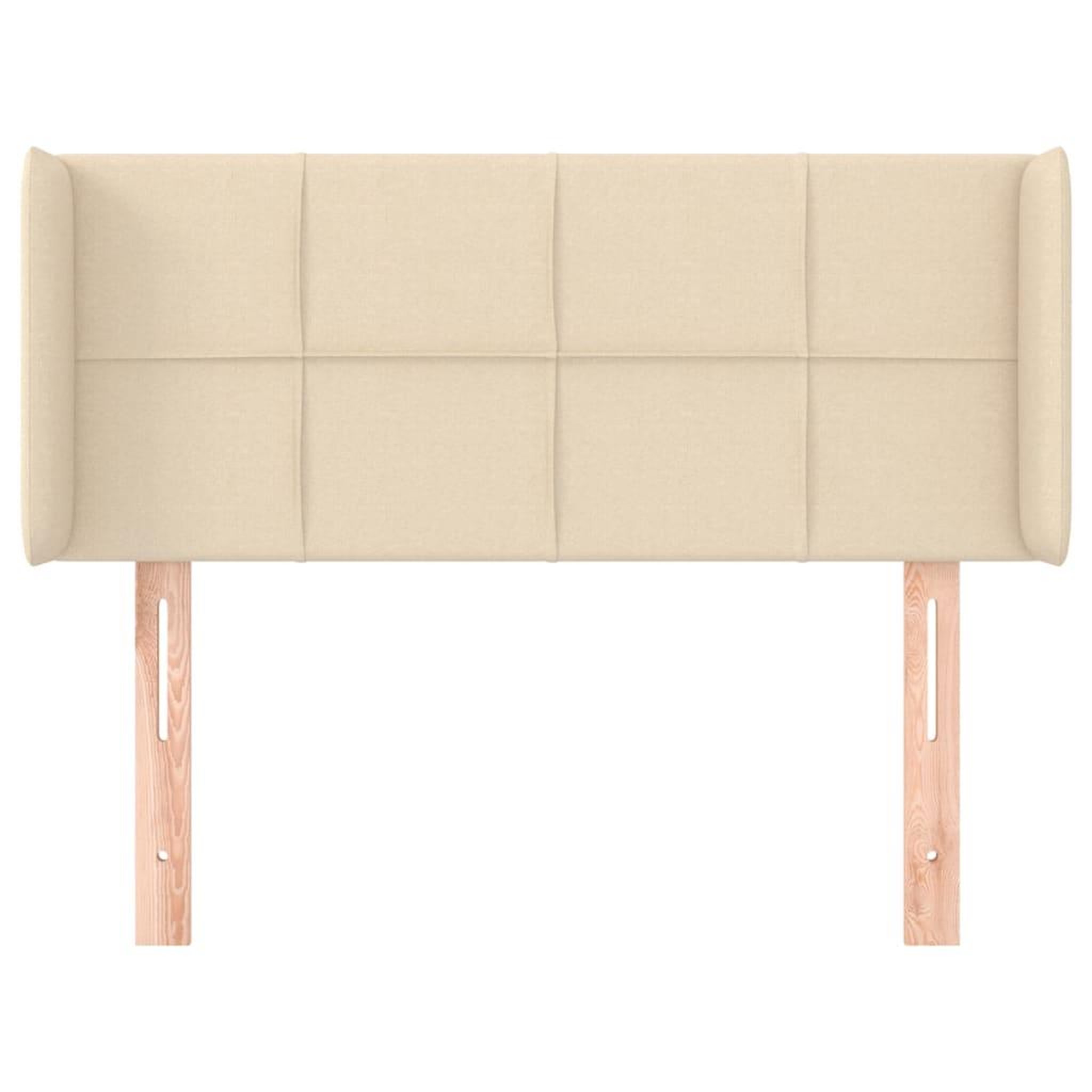 Voir la diapositive 3 : VIDAXL Tete de lit avec oreilles Creme 93x16x78/88 cm Tissu