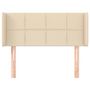 Voir la diapositive 3 : VIDAXL Tete de lit avec oreilles Creme 93x16x78/88 cm Tissu