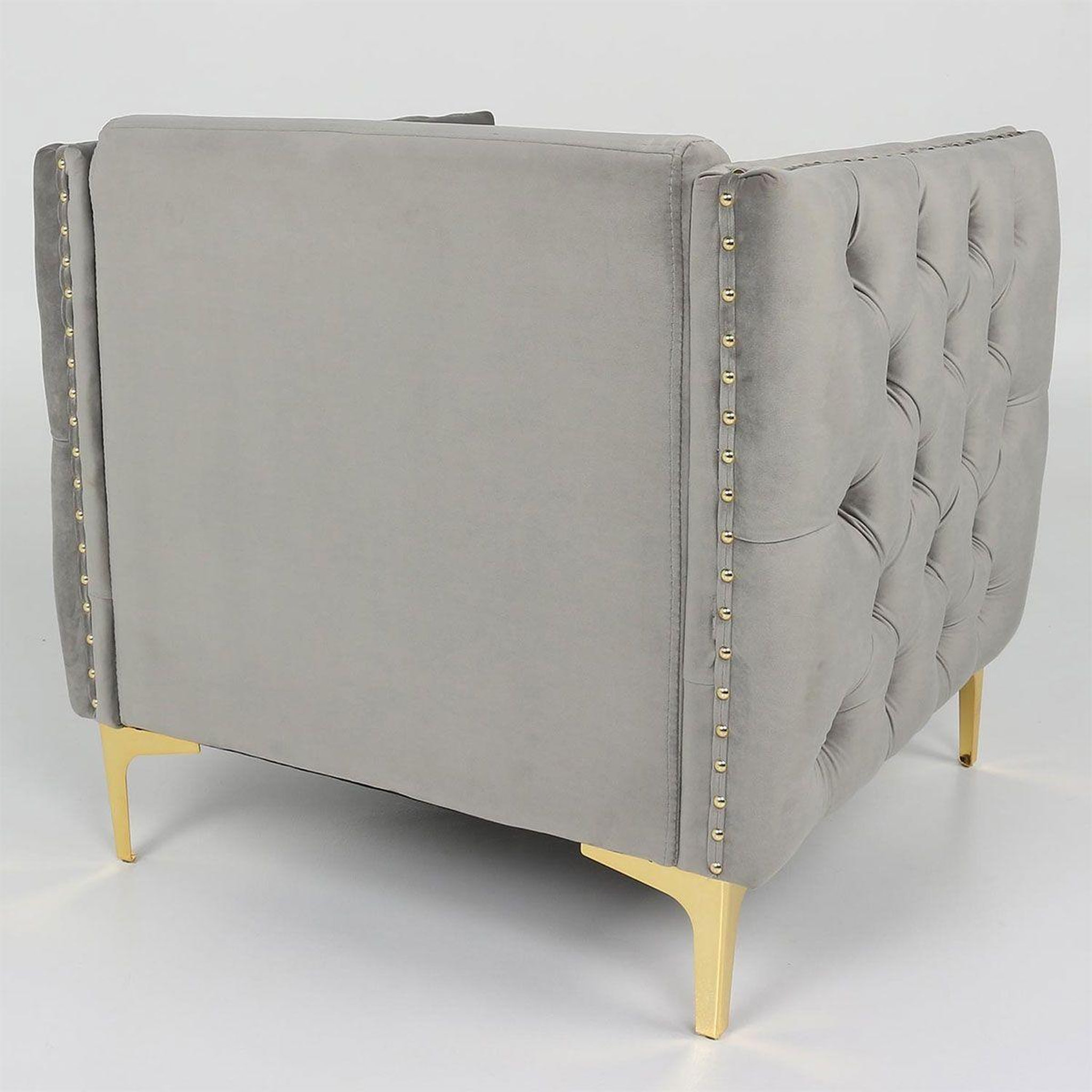 Voir la diapositive 4 : Paris Prix Fauteuil design en velours  suez  83cm argent