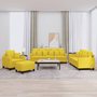 Voir la diapositive 1 : VIDAXL Ensemble de canapes 4 pcs avec coussins jaune clair tissu