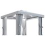 Voir la diapositive 2 : VIDAXL Tonnelle et rideau et guirlande lumineuse LED 3x3 m Blanc creme