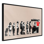 Paris Prix Affiche Murale Encadrée  Banksy Festival. Coloris disponibles : Jaune, Noir