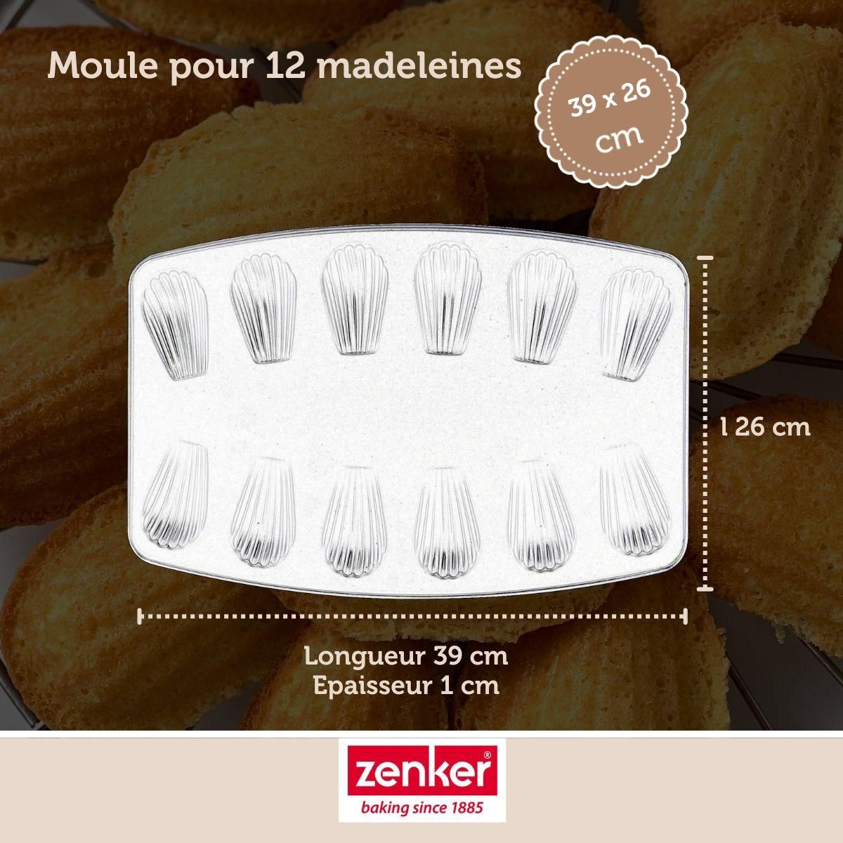 ZENKER Moule 12 madeleines 26 x 39 cm Zenker Spécial Countries